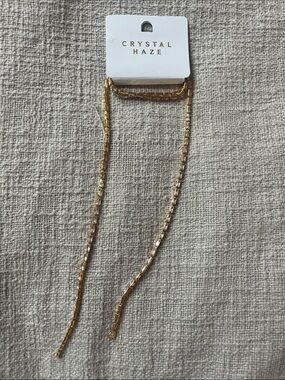 Crystal Haze Mini Baguette Lariat Necklace